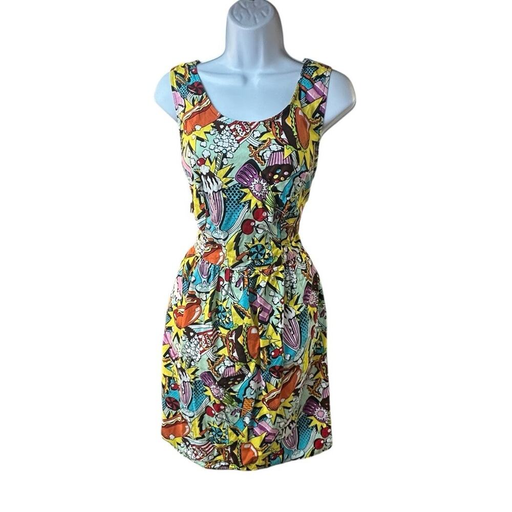 ModCloth Folter Good Enough To Eat Comic A-line Fit & Flare W/pockets Dress 1X